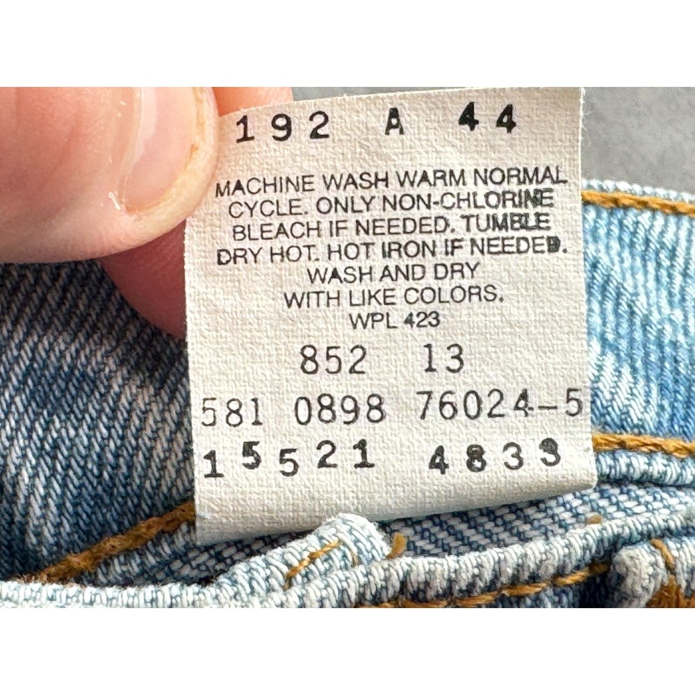 VTG 90s Levi's 512 Jeans womens 6 (27x30.5) Black BatWing Slim Straight USA New - Picture 13 of 15